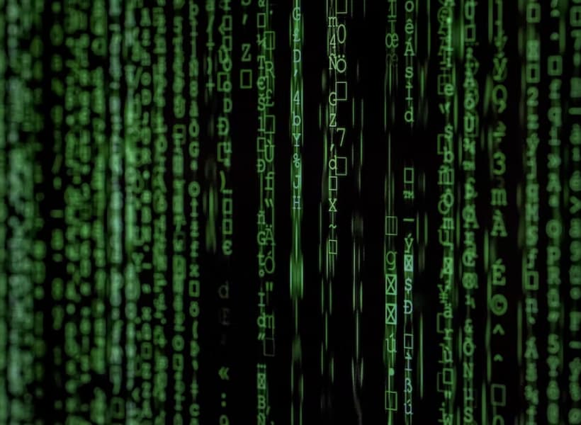Green code background